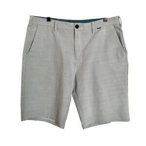 Hurley For Buckle Shorts Mens 36 Blue Gray Stretch Golf Bermuda Khaki Chino